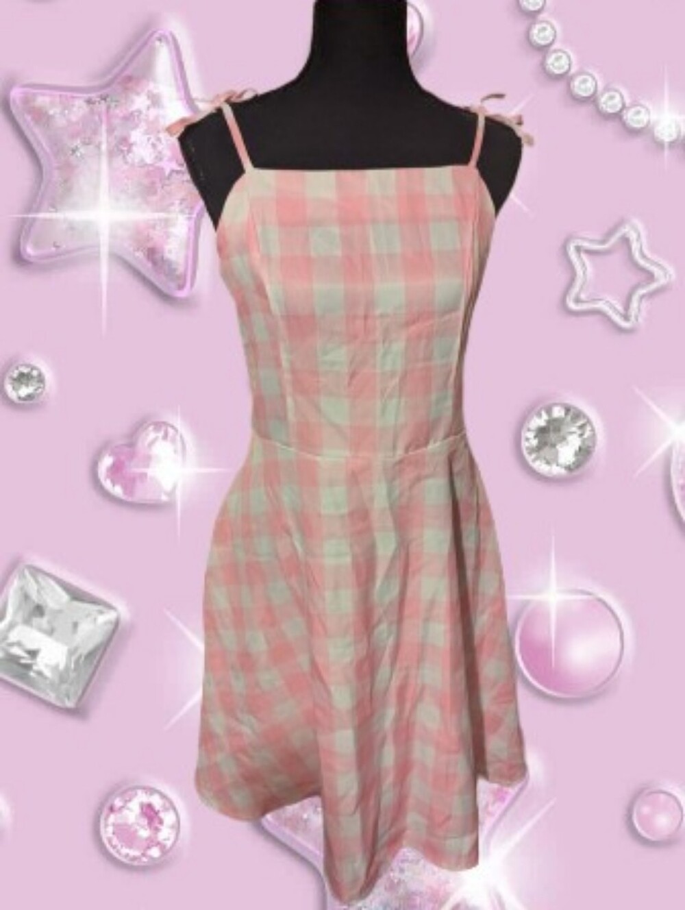 Pink Gingham Beach Barbie Doll Cosplay Dress - Picture 2 of 16